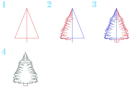 Алгоритм рисования елочки
