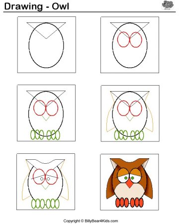 Пошаговое рисование Совы