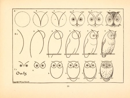 Уроки рисования Совы