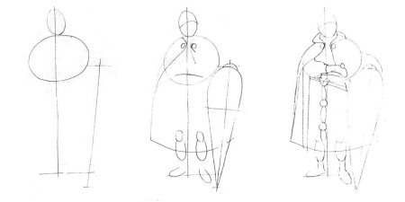 Поэтапное рисование богатыря