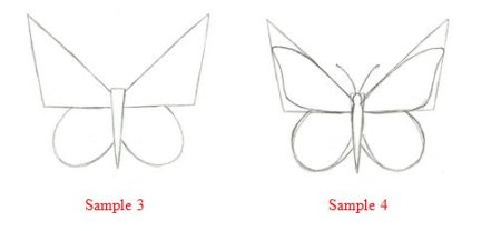 Рисование для детей 4-5 бабочка