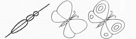 Бабочка рисунок детский карандашом