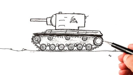 Танк кв 2 рисунок