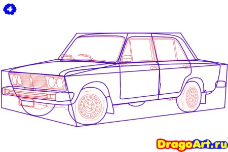 ВАЗ 2105 рисунок сбоку