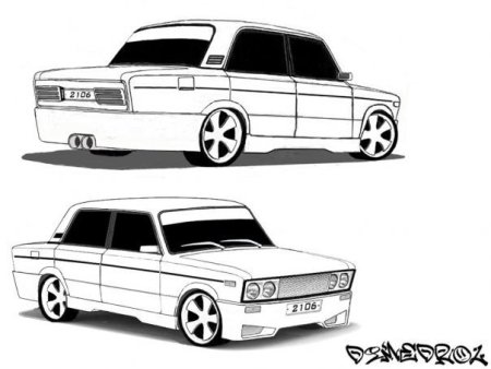 ВАЗ 2107 тюнинговая раскраска