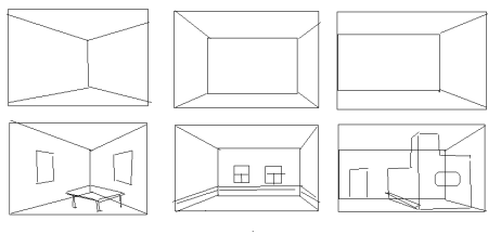 Фронтальная перспектива избы