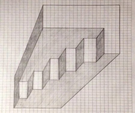Объемные рисунки по клеткам