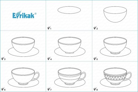 Поэтапное рисование кошки