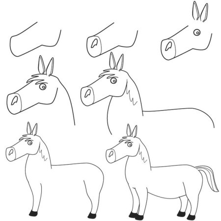 Нарисовать рисунок Сивка бурка поэтапно