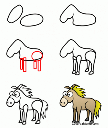 Нарисовать лошадку