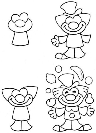 Клоун рисование с детьми