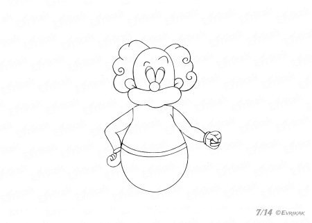 Поэтапное рисование клоуна для дошкольников