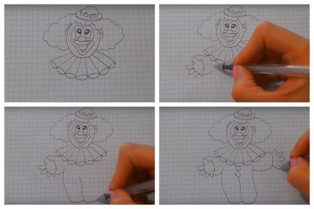 Рисуем клоуна поэтапно
