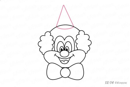 Поэтапное рисование клоуна для дошкольников