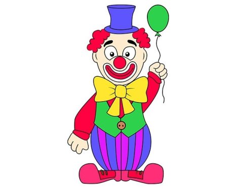 Клоун нарисованный в паинте