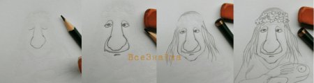 Рисуем Масяню карандашом