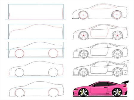 Рисуем машину спереди с детьми