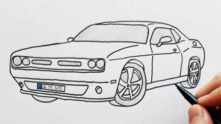 Схема рисования машины для детей