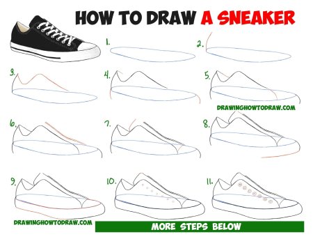 Как нарисовать обувь поэтапно