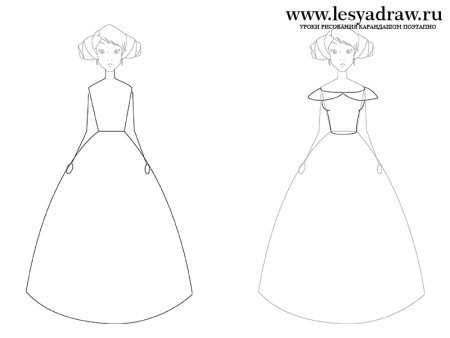 Золушка рисунок карандашом