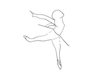 Нарисовать балерину карандашом