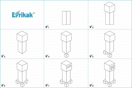 Как нарисовать КРИПЕРА поэтапно