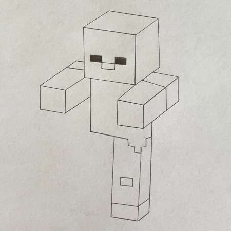 Рисунок майнкрафт карандашом