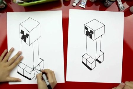 Рисунок майнкрафт легкий