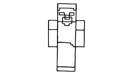 ХЕРОБРИН В МАЙНКРАФТЕ раскраска