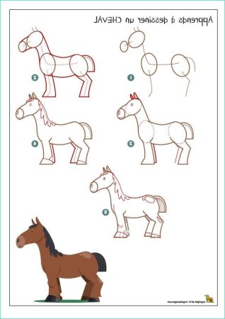Поэтапный рисунок лошади для детей