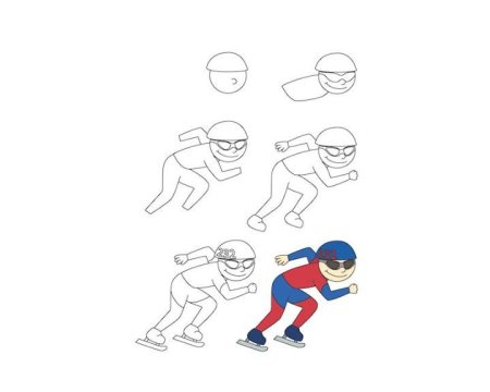 Поэтапное рисование спорт