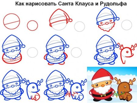 Дед Мороз карандашом