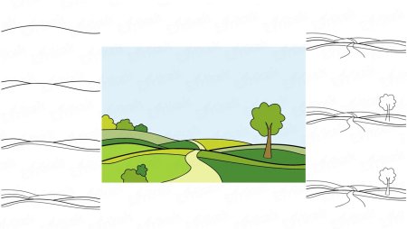 Схема рисования пейзажа