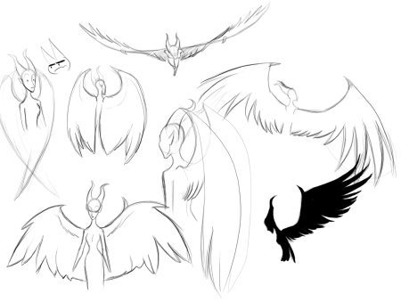 Крылья для срисовки
