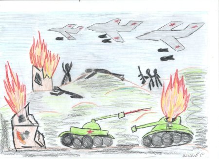 Дети войны рисунки карандашом