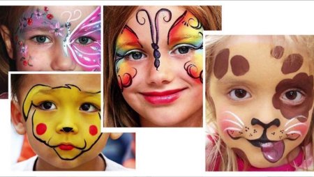 Аквагрим на лице пошагово