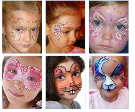 Трафареты для лица аквагрим