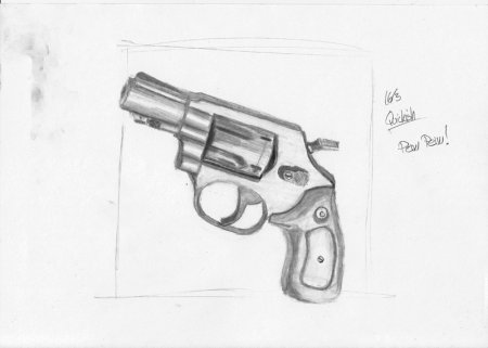 Рисунки для мальчиков легкие пистолеты по этапно