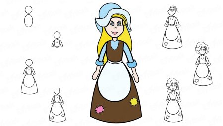 Золушка рисунок для детей