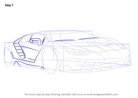 Поэтапное рисование Ламборгини