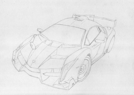 Ламборгини карандашом