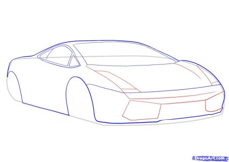 Рисунок машины карандашом для срисовки