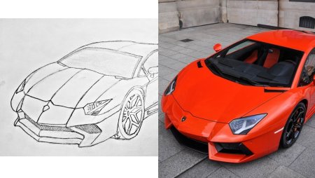 Видео урок рисования Ламборгини