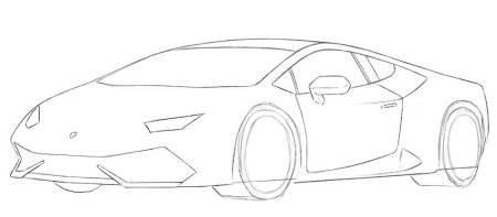 Ламборгини Хуракан рисунок сбоку