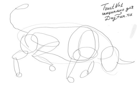 Поэтапное рисование быка