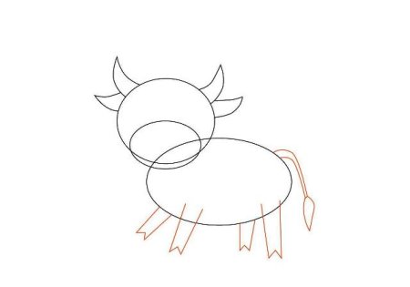 Бык поэтапное рисование для детей
