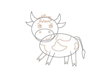 Бык поэтапное рисование для детей