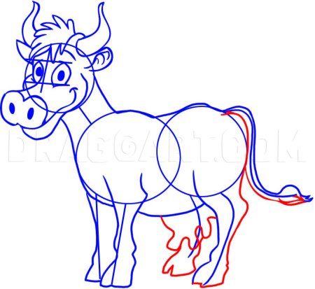 Схема рисования коровы