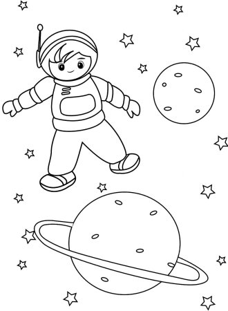 Космонавт рисунок для детей