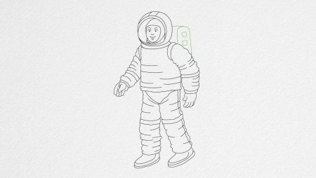 Космонавт рисунок легкий и красивый